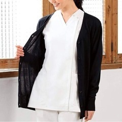 ❤︎いつでもサラサラ❤︎快適カーディガン　洗える　看護　事務　チャコールグレー❤︎の画像