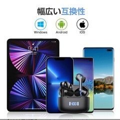 【新品未使用】ワイヤレスイヤホン iphone bluetooth5.2 ENCノイズキャンセリンク bluetooth イヤホン ワイヤレス 片耳 両耳通話 左右分離型 高音質 マイク 内蔵 防水IPX6 ブルートゥース 軽量 急速充電 長時間 自動ペアリング iPhone/Android対応の画像