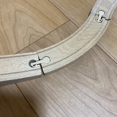 IKEA 木製レールトレインと積木セットの画像