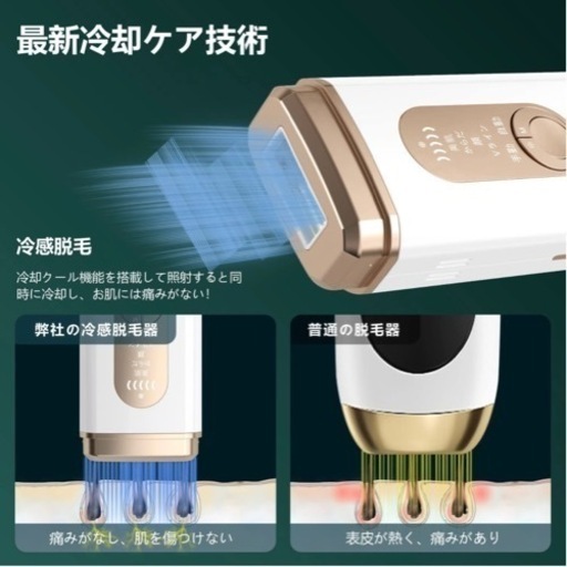 【新品未使用】脱毛器 冷感脱毛器 無制限回数 だつもうき 光美容器 VIO対応 冷却機能付き 4つの専用モード 5段階調節 手動/自動モード 全身用 小型 軽量 誕生日 母の日 父の日 プレゼント 家庭用 男女兼用 メンズ レディース