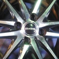 夏16インチ 人気☆ブラ＆ポリ色☆キューブ ウイングロード ノート フィールダー アクア ヴィッツ ヤリス ロードスター MINI ミニ 195/55R16 中古4本 16インチの画像