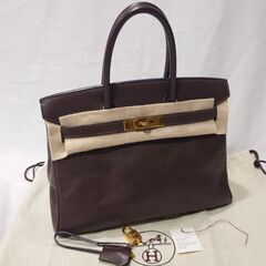 HERMES　エルメス　バーキン30 エプソン　ショコラ　ゴール...