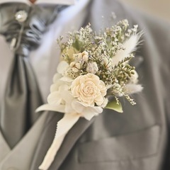 ウェディングブーケ＆ブートニアの画像