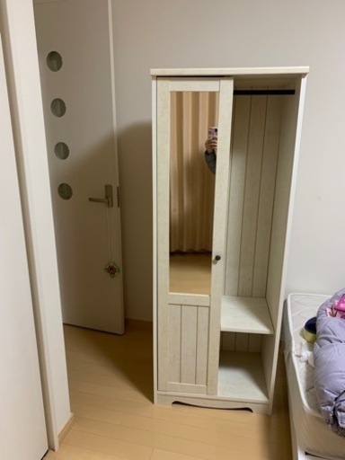 ニトリ ワードローブ リズバレー ミラー付