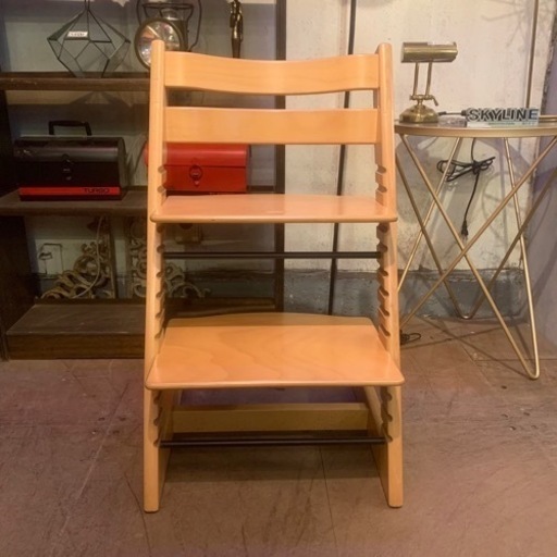【売約済み】STOKKE　ストッケ　トリップトラップ　ナチュラル　ブナ材　無垢　ベビーチェア　キッズチェア　ダイニングチェア　子供　ナチュラル　レアカラー　ハイチェア