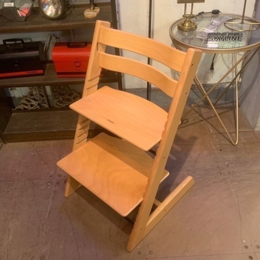 【売約済み】STOKKE　ストッケ　トリップトラップ　ナチュラル　ブナ材　無垢　ベビーチェア　キッズチェア　ダイニングチェア　子供　ナ