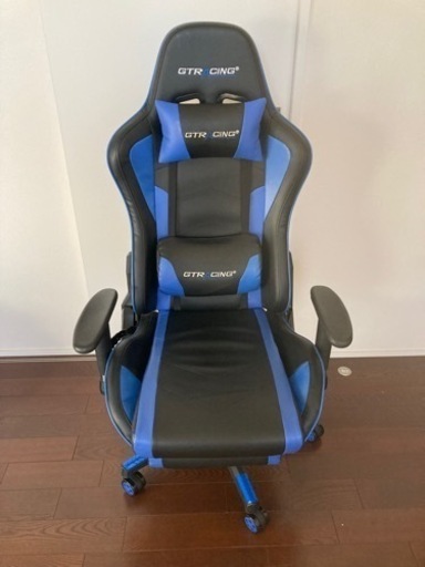 GTRACING ゲーミングチェア オットマン スピーカー付き ゲームチェア ゲーム用チェア オフィスチェア フットレスト デスクチェア リクライニング パソコンチェア ハイバック 調節可能ランバーサポートPUレザー