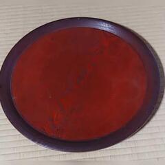 丸盆　大盤お盆　木製　千筋　骨董品