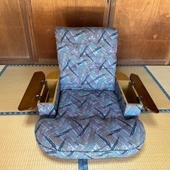 座椅子　リクライニング機能付き　和室　昭和の画像