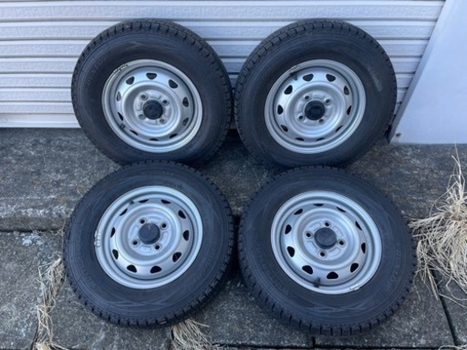 美品 バリ山 145R12 6PR 21年製 スタッドレスタイヤ 4本セット 軽トラ