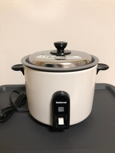美品　キャンプ　アウトドア　電気炊飯器 1.5合炊き 0.27L炊き 1人用 ナショナル 松下電器 SR-03F 白 ホワイト