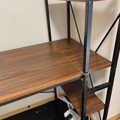 棚付き 作業用デスクの画像