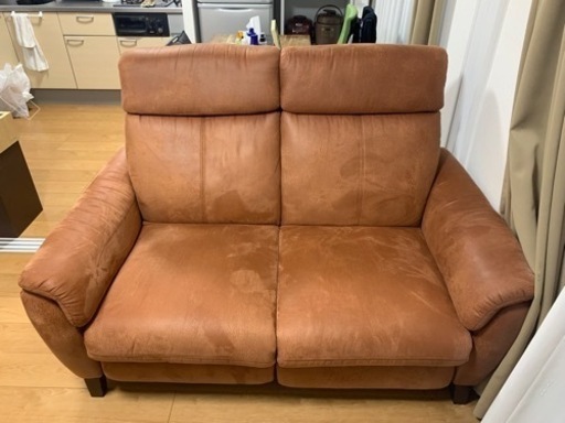 【週末限定値下げ】電動ソファ　2人がけ　ブラウン　東京インテリア　カナロ