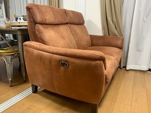【週末限定値下げ】電動ソファ　2人がけ　ブラウン　東京インテリア　カナロ