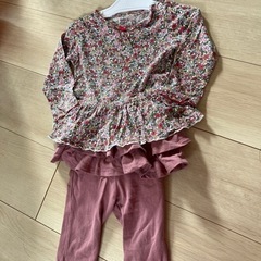 ロンパース長袖&レギンス2点セットの画像