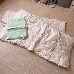 2枚重ね羽毛布団シングルサイズ【IKEA】