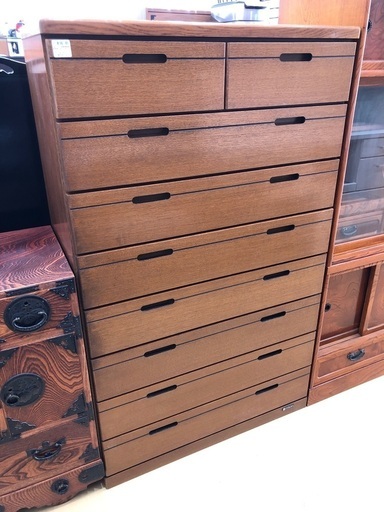 大塚家具　8段チェスト　ブラウン