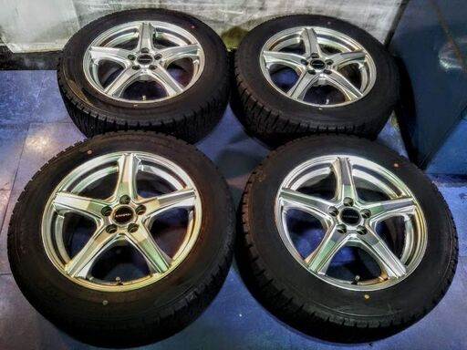 冬 スバル PCD100 トヨタ【富山】16インチ インプレッサ BRZ レガシィ 86 ハチロク プリウス カローラ カルディナ セリカ 205/55R16 日本製ダンロップ 4本