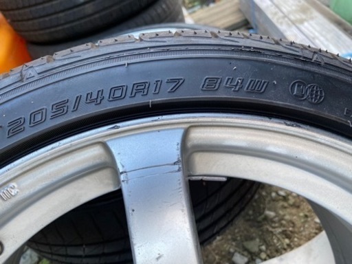 OZホイル 17インチ 4穴 タイヤ付き4本セット
