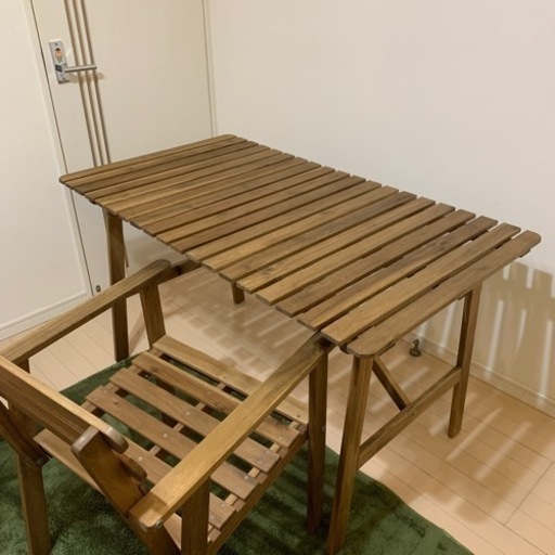 IKEA ASKHOLMEN ダイニング　アウトドア　テーブル　チェア4脚