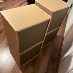 カラーボックス　2個セット　茶色　2段の画像