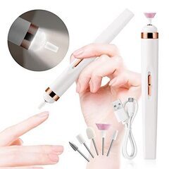 【新品・未使用】LEDライト付きUSBネイルマシン（レッド）
