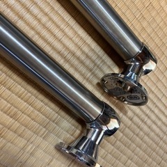 取引終了しました。衣類掛け用　スチール製ポール　2本セット