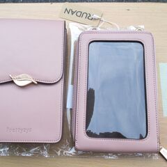 ☆ルダン RUDAN スマホポーチ&携帯ポーチ ローズピンク◆透...