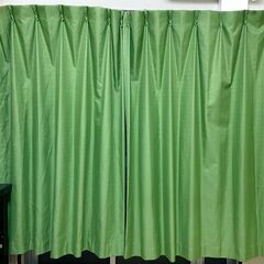 遮光カーテン×4枚セット 丈150cm（グリーン・緑）