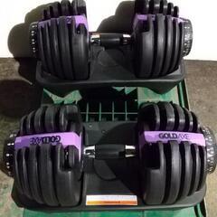 取引中☆GOLD AXE 可変式ダンベル24kg　2個セット☆