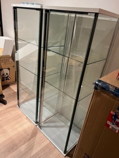 ガラスコレクションケース２台セット