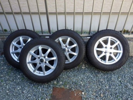 まだまだ使えます！！ スタッドレス タイヤ 185/65/14R BRIDGESTONE ブリジストン ブリザック REVO アルミホイール 社外品