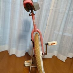 ピンクの一輪車　20インチ　スタンド付きの画像