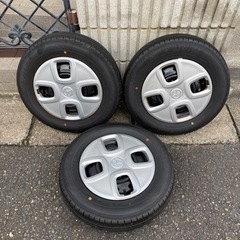 ★バリ山 145/80R13 マツダ純正ホイール  3本セット ...
