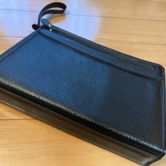 牛革 日本製 メンズ　セカンドバッグ　未使用 黒の画像