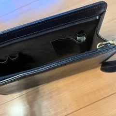 牛革 日本製 メンズ　セカンドバッグ　未使用 黒の画像
