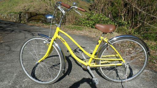 美品 国産 敷島自転車 26インチ シティサイクル 不具合なし
