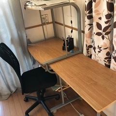 机、いす　オフィス用(回転式チェアー付き）の画像