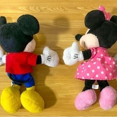 ミッキー＆ミニー　ぬいぐるみ　2個セット　の画像