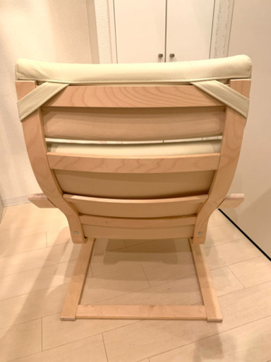 IKEA 革製パーソナルチェア　POANG ポエング 商品番号：998.645.17/椅子