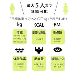 オーム電機　体重体組成計 バックライト付 ホワイト HB-KG12H2-Wの画像
