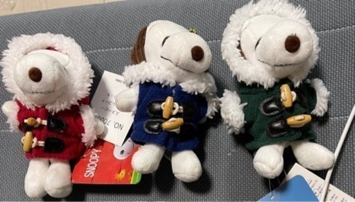 値下げスヌーピー　ダッフルコートマスコット３点