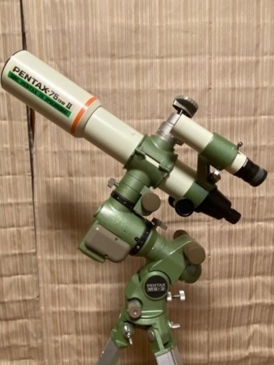 天体望遠鏡　赤道儀  PENTAX -75EDHF とOLYMPUS OM10