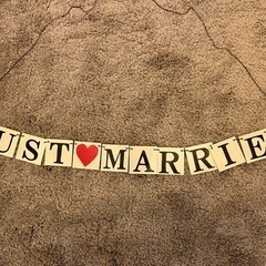 JUST MARRIED ガーランド　結婚式　パーティー