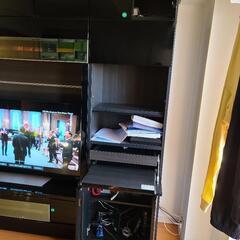 壁面収納 収納庫 テレビ台 デスクの画像