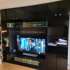 壁面収納 収納庫 テレビ台 デスクの画像