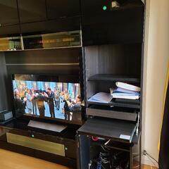 壁面収納 収納庫 テレビ台 デスクの画像