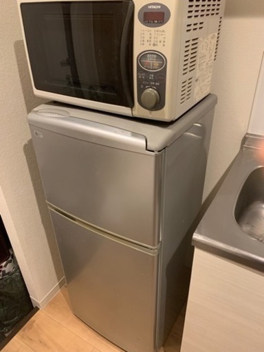 【江東区受取】(一人暮らしにピッタリ)冷蔵庫・電子レンジ セット