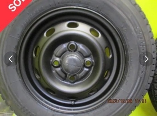 スバル純正　サンバー12＋145Ｒ１２　新品バンスタッドレス　　ハイゼット
