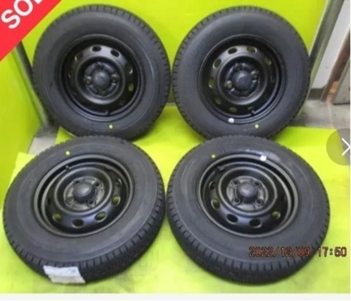 スバル純正　サンバー12＋145Ｒ１２　新品バンスタッドレス　　ハイゼット